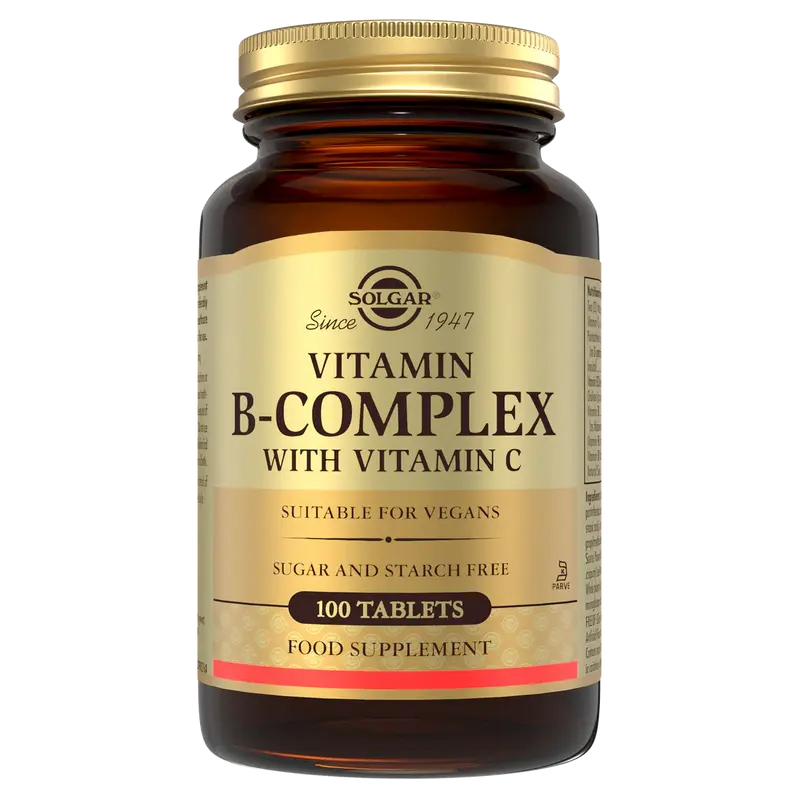 Solgar Vitamin B-Complex with Vitamin C Tablets - Pack of 100