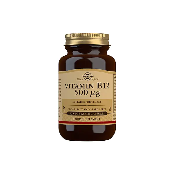 Solgar Vitamin B12 500 µg Vegetable Capsules - Pack of 50