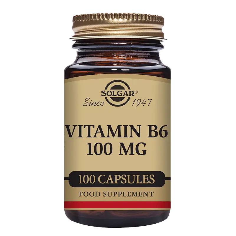 Solgar vitamin B6 100 mg Vitamin B6 100 mg vegetable capsules -PACK of 100