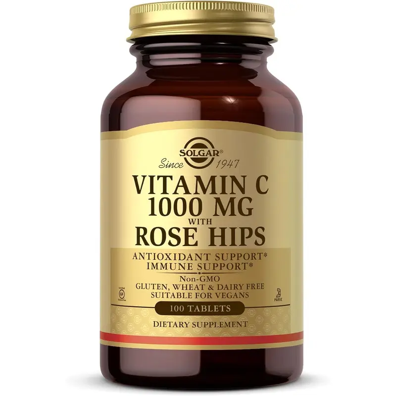 Solgar Vitamin C 1000 mg with Rose Hips Tablets - Pack of 100