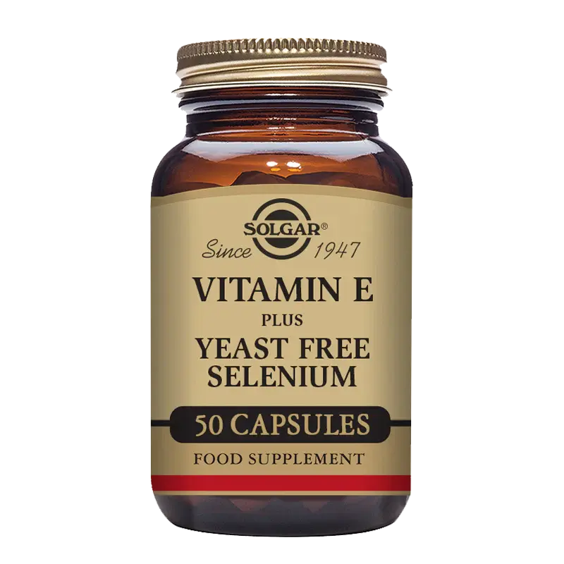 Solgar Vitamin E with Yeast Free Selenium Vegetable Capsules - Pack of 100