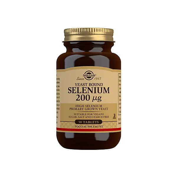 Solgar Yeast Bound Selenium 200 µg Tablets - Pack of 50