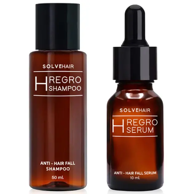 Solve Hair - Set 2 Items H Regro Plus Anti Gray Serum 10ml. + H Regro Shampoo 50ml.