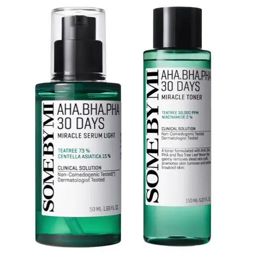 SOME BY MI - Bundle of 1x AHA-BHA-PHA 30 Days Miracle Toner 150ml. + 1x Serum 50ml.