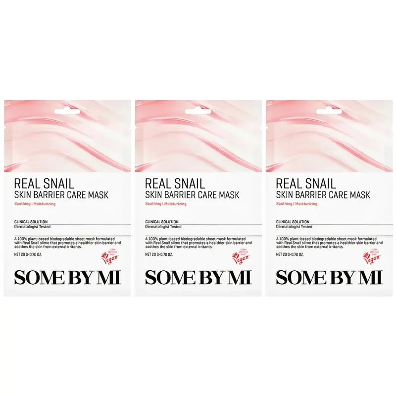 SOME BY MI - Real Snail Skin Barrier Care Mask 20g. (Pack of 3)