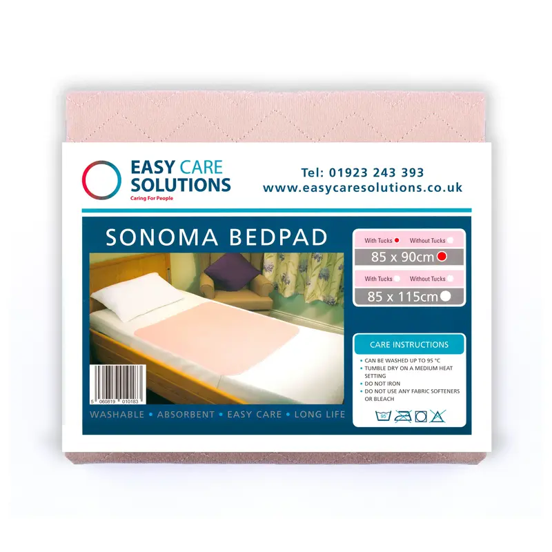 Sonoma Washable Bed Pads - With Tucks (85cm x 90cm) (x1 or 2)