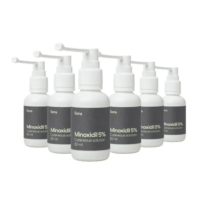 Sons Minoxidil 5% Cutaneous Solution - 6 Month Supply
