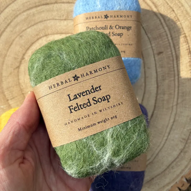 Spring Colours Felted Soap - Green