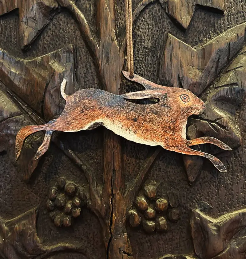 Spring Hare birch plywood decoration