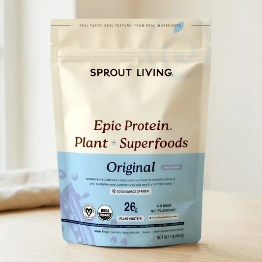 Sprout Living Organic Epic Protien Plant + Superfoods Original 454g