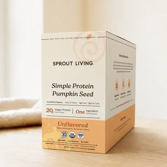 Sprout Living Organic Pumpkin Seed Protein 32.5G 16 PACKETS