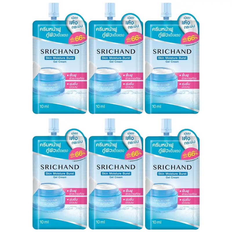 Srichand - Skin Moisture Burst Gel Cream 10ml. (Pack of 6)