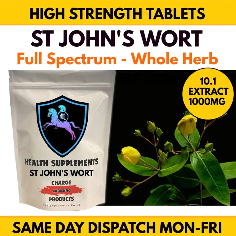 St John's Wort 1000mg Tablets UK — Hypericum Perforatum 10