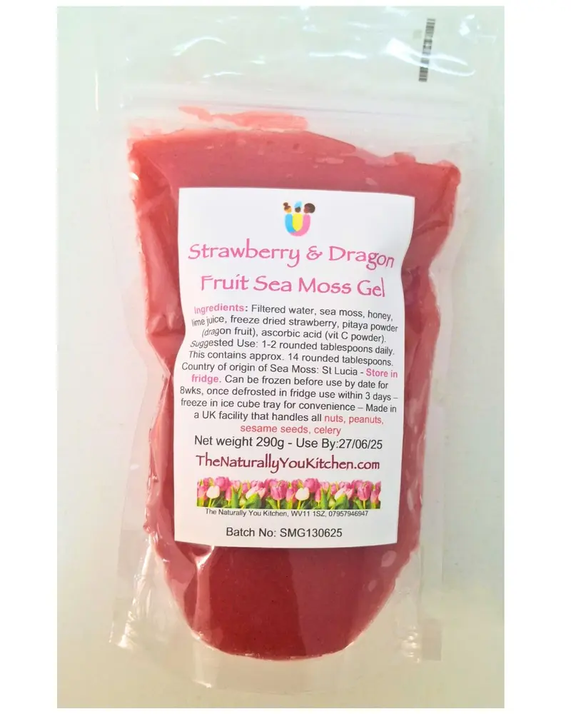 Strawberry & Dragonfruit Sea Moss Gel 290g For Delivery