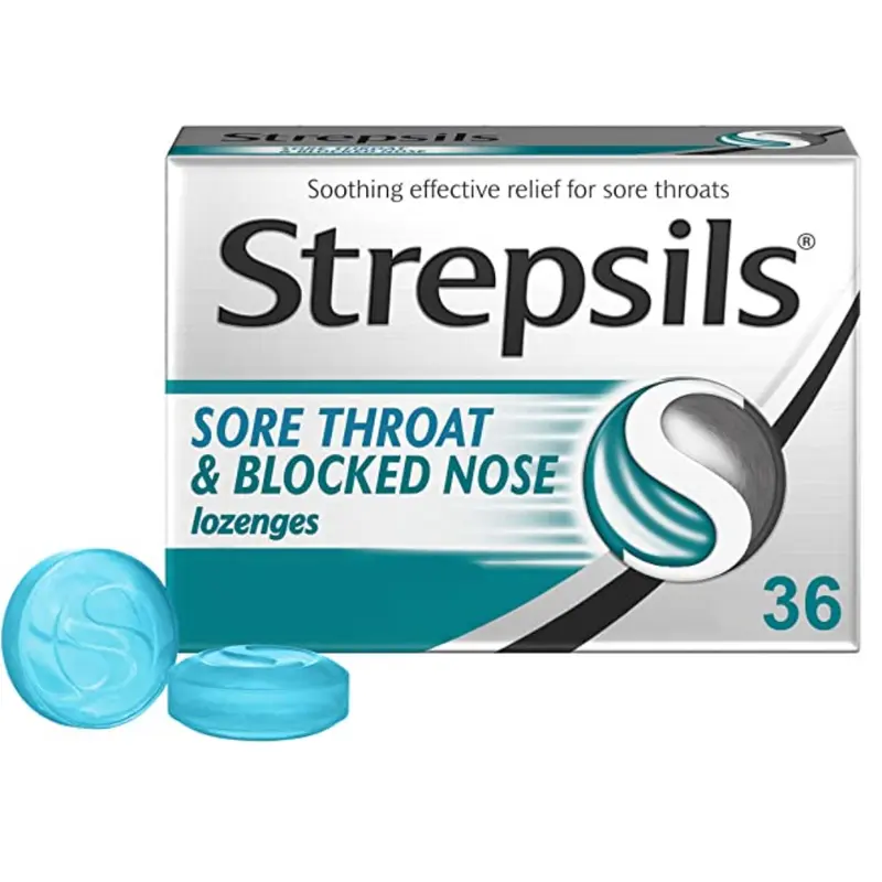 Strepsils Sore Throat & Blocked Nose - 36 Lozenges