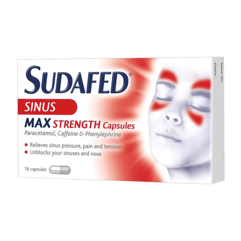 Sudafed Sinus Max Strength - 16 Capsules