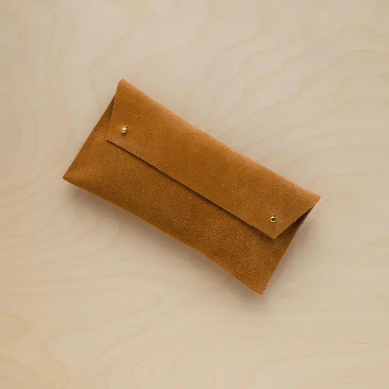 Suede Double Stud Glasses Case