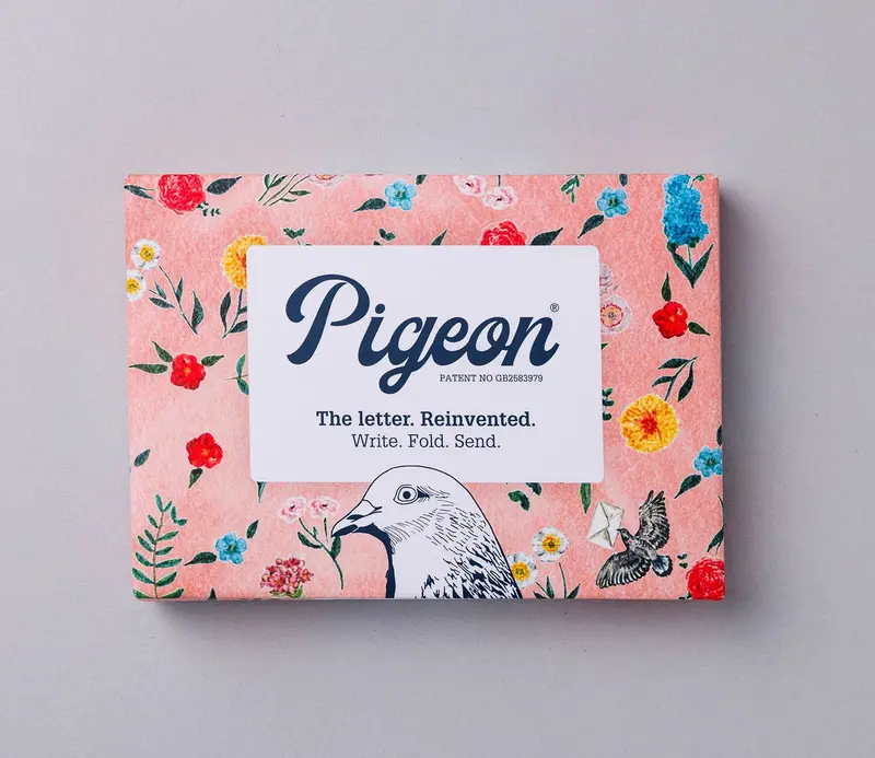 Sunday Letter Pigeon, Folding Letter Stationery, Pack of 6