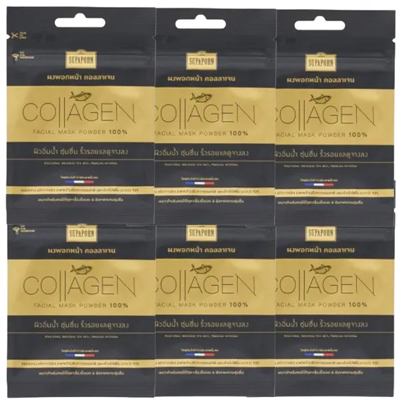 Supaporn - Collagen Facial Mask Powder 5g. (Pack of 6)
