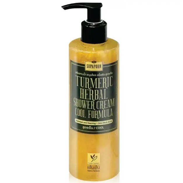 Supaporn - Herb Turmeric Herbal Shower Cream Cool Formula 270g.