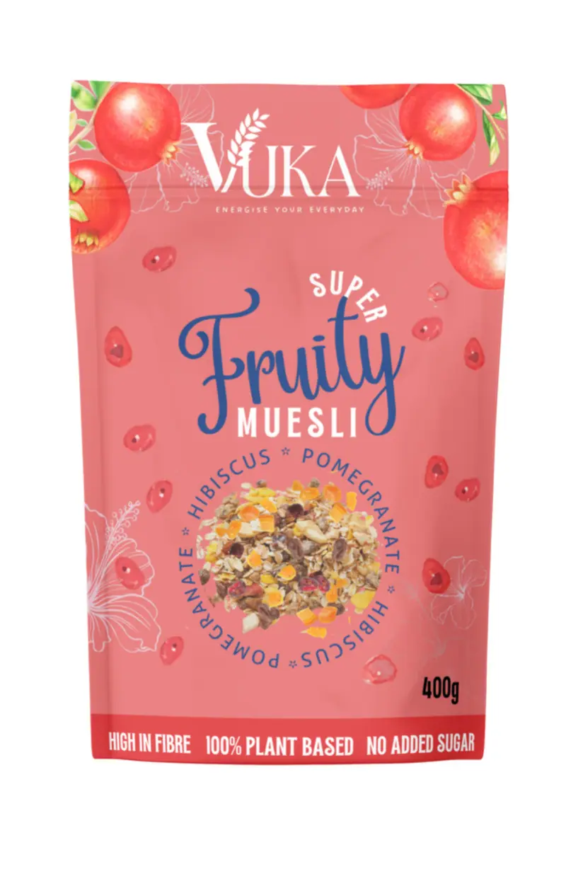 Super Fruity Muesli, Hibiscus and Pomegranate, 400g