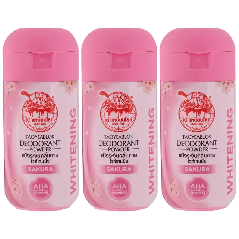 Taoyeblok - Sakura Deodorant Powder 22g. (Pack of 3)