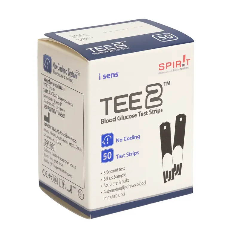 TEE2 Blood Glucose Test Strips – Box of 50