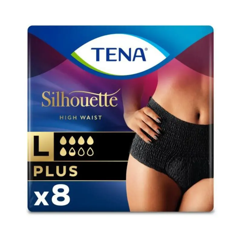 Tena Silhouette High Waist Large Plus Black 8 Pants
