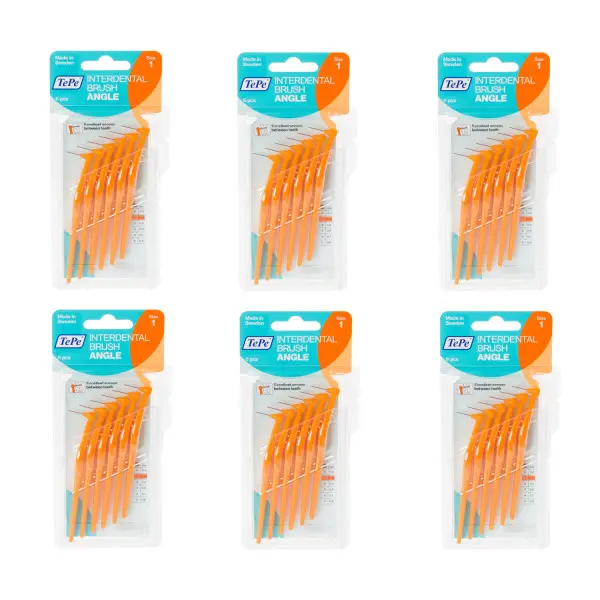 TePe Angle Interdental Brush Orange 6 Pack