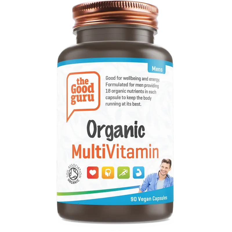 The Good Guru Organic Mens MultiVitamin - 90 Vegan Capsules