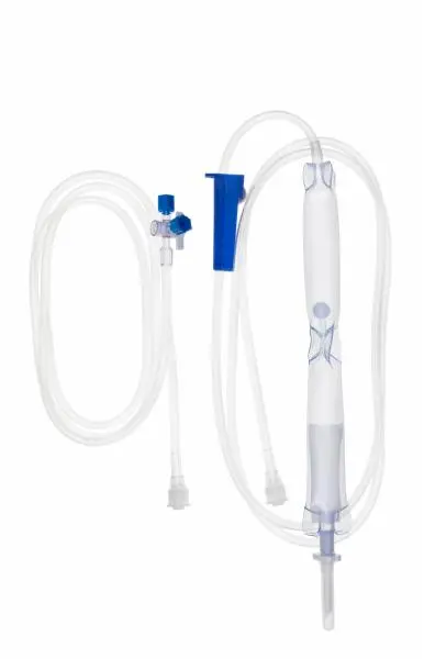 Theatre Gravity Blood Administration Set with Wide Bore Extension Line and 3 Way Stopcock 186cm