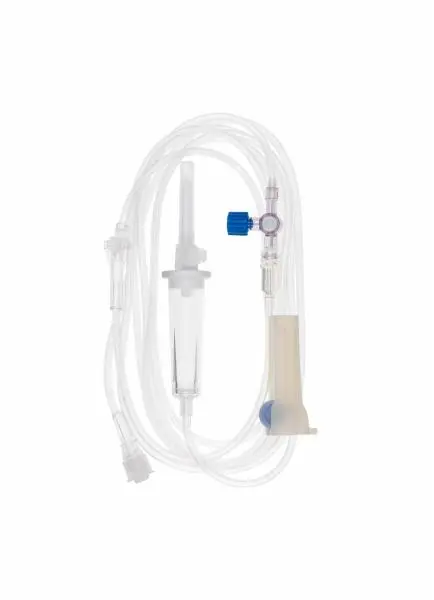 Theatre Gravity Solution Administration Set with Extension and 3 Way Stopcock