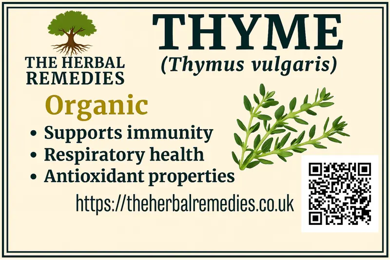 Thyme Herb (Thymus vulgaris) – Aromatic Digestive & Respiratory Support