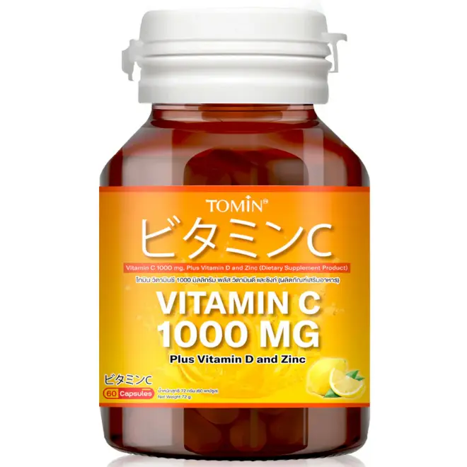 Tomin - Vitamin C 1000mg Plus Vitamin D And Zinc (60 Capsules)