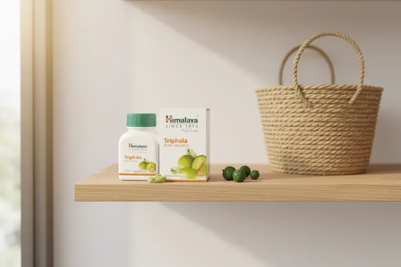 Triphala Trifala Bowel Wellness Tablet 60 helps relieve long-standing constipation.