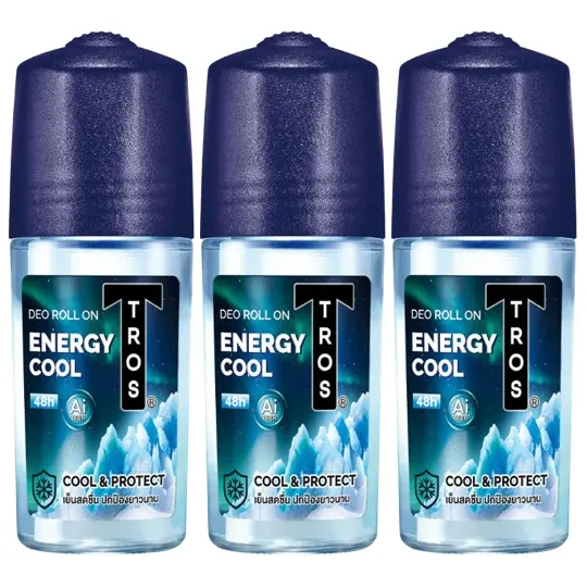 TROS - Roll-on Energy Cool 45ml. (Pack of 3)
