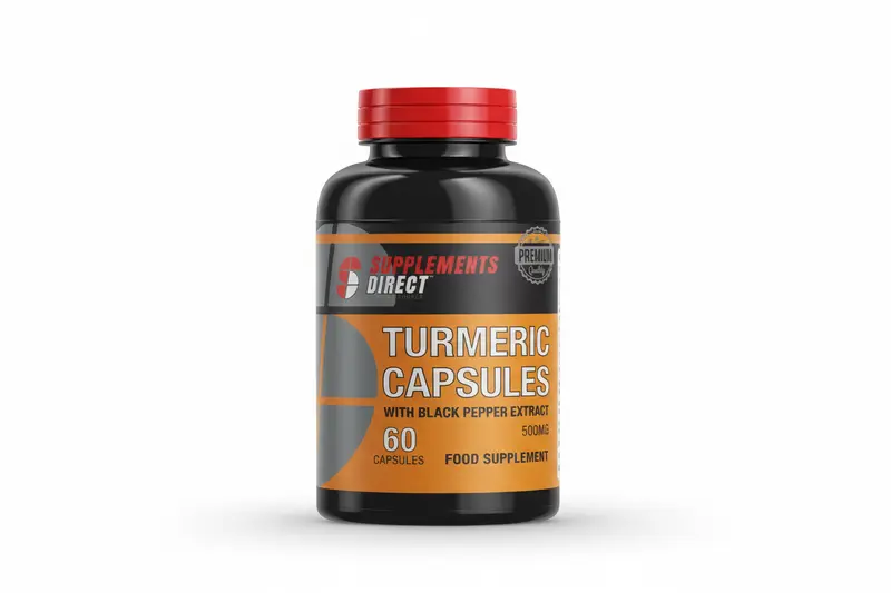 Turmeric Capsules with Black Pepper Extract – 500mg 60 Capsules | Food Supplement