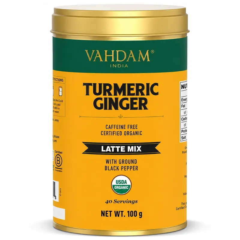 Turmeric Ginger Latte, Golden Milk Powder, 100g
