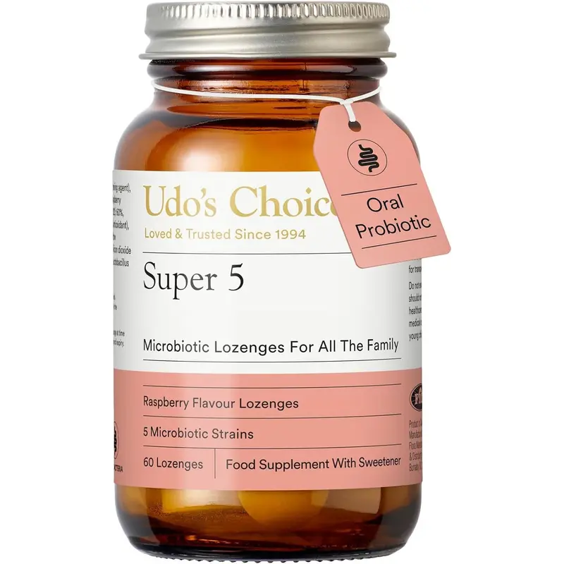 Udo's Choice Super 5 Microbiotics - 60 Lozenges