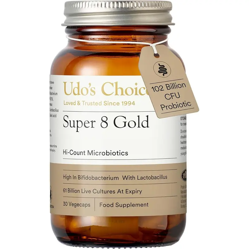 Udo's Choice Super 8 Gold Microbiotics - 30 Vegetarian Capsules