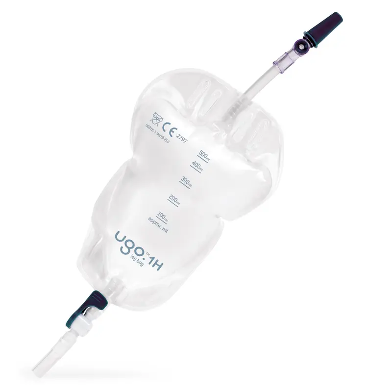 Ugo Leg Bags (Non-Flocked) - Plastic Backed Urine Drainage Bags (x10)