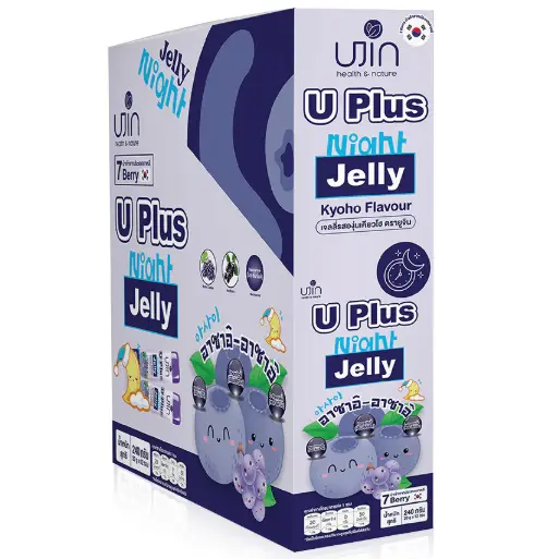Ujin - U Plus Night Jelly, Kyoho Flavor 20g. (Box of 12 sachets)