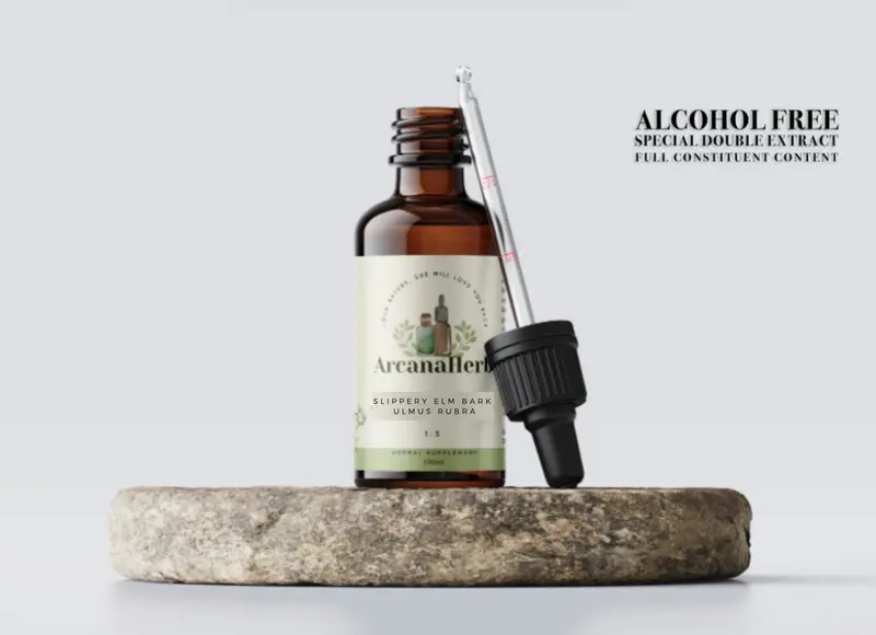 Ulmus Rubra. Slippery elm bark tincture. Non alcoholic, alcohol free, Unique Glycerine extract. Clinical grade. 50ml , 100ml available.1