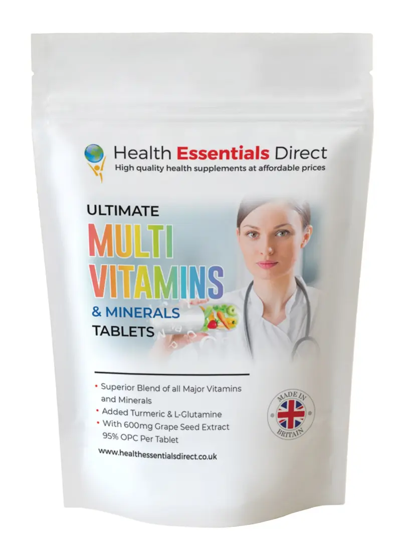 Ultimate Multi Vitamins & Minerals - With Turmeric, L Glutamine & Grape Seed