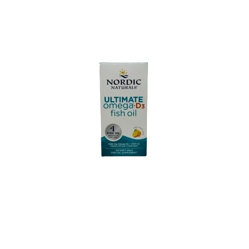 Ultimate Omega-D3 Fish Oil 1280mg Lemon 120 softgels Nordic Naturals