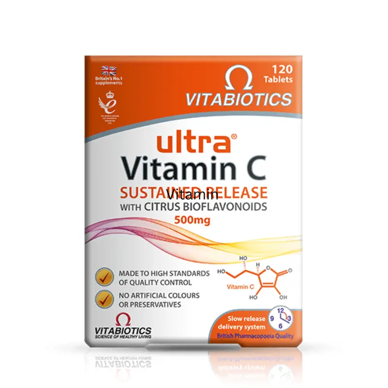 Ultra Vitamin C Sr and Bioflavonoid Tablets, Pack of 120 (N)