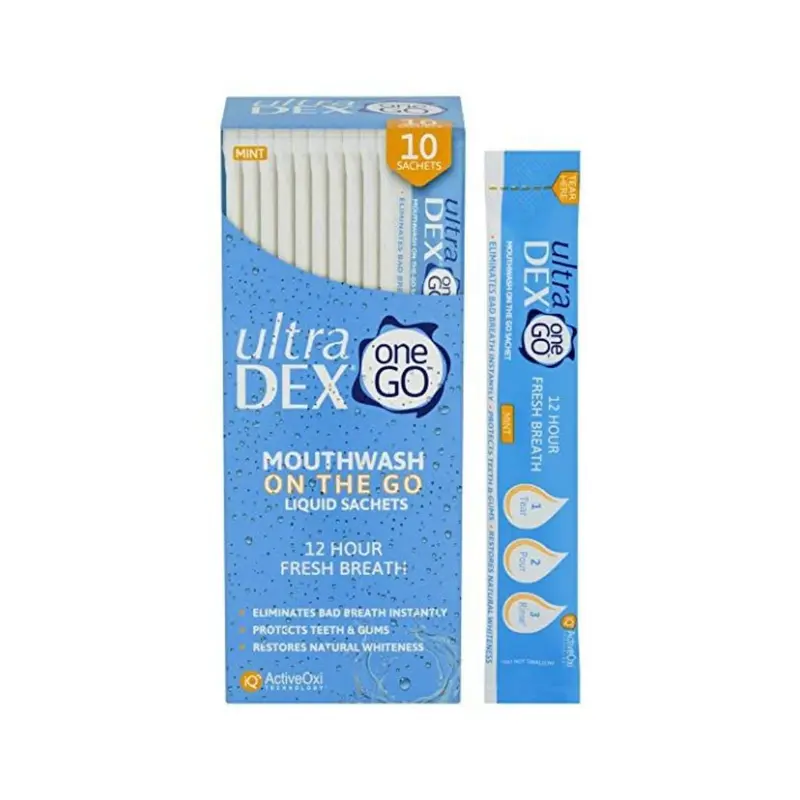 UltraDEX One Go Mouthwash On The Go 10 Sachets
