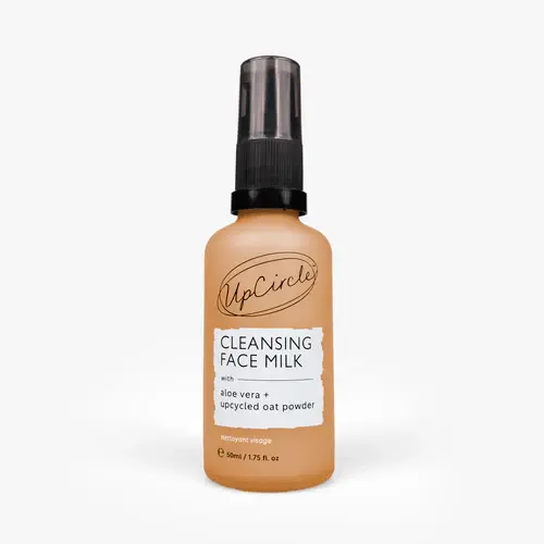 UpCircle Cleansing Face Milk with Aloe Vera + upcycled Oat Powder - Mini Size 50ml
