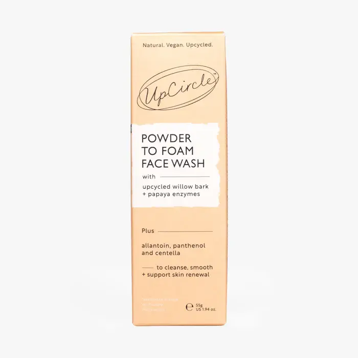 UpCircle Powder To Foam Face Wash with Upcycled Willow Bark + Papaya Enzymes 55g