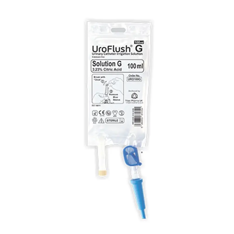 UroFlush G (Suby G) Citric Acid 3.23% Catheter Maintenance Solution 100ml (Code
